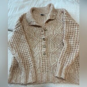 AE Oversized Cable-Knit Sweater l M